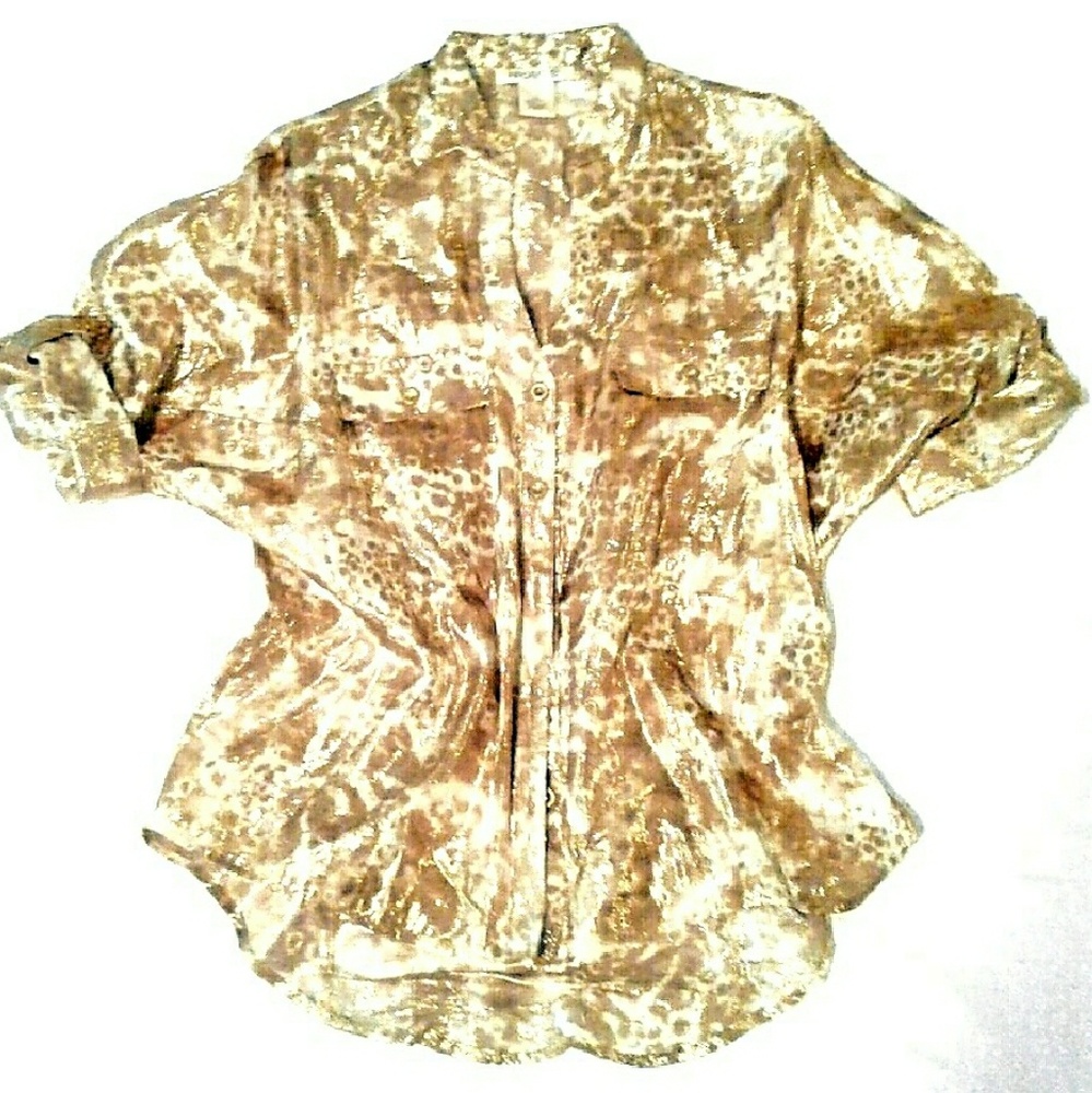 Arden B Metallic/Foil Blouse NWOT